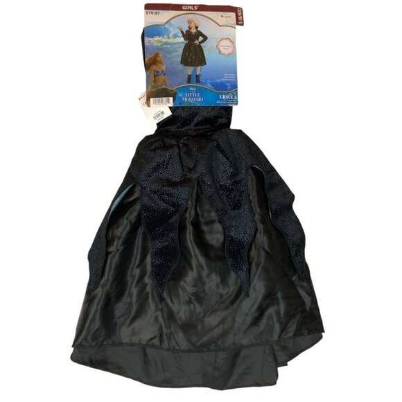 Disney The Little Mermaid Ursula Girls Costume Dress Size Small (6/6X) Black & T - Picture 2 of 3